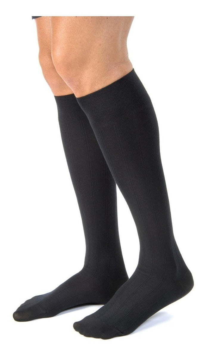 Truform Calcetines de compresión, 15-20 mmHg, calcetines de vestir para  hombre, hasta la rodilla sobre la pantorrilla, bronceado, L